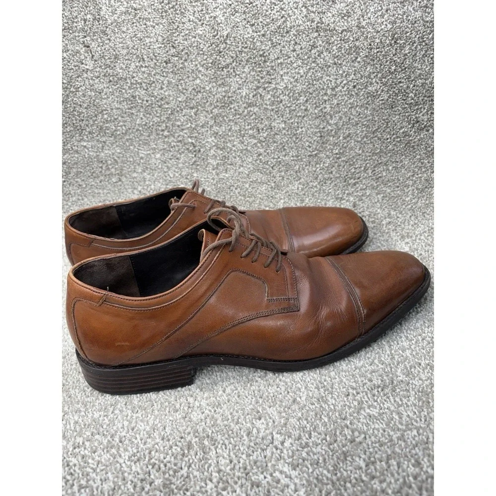 Johnston & Murphy Men's Brown Leather Cap Toe Oxford Dress Shows‎ Size 14M